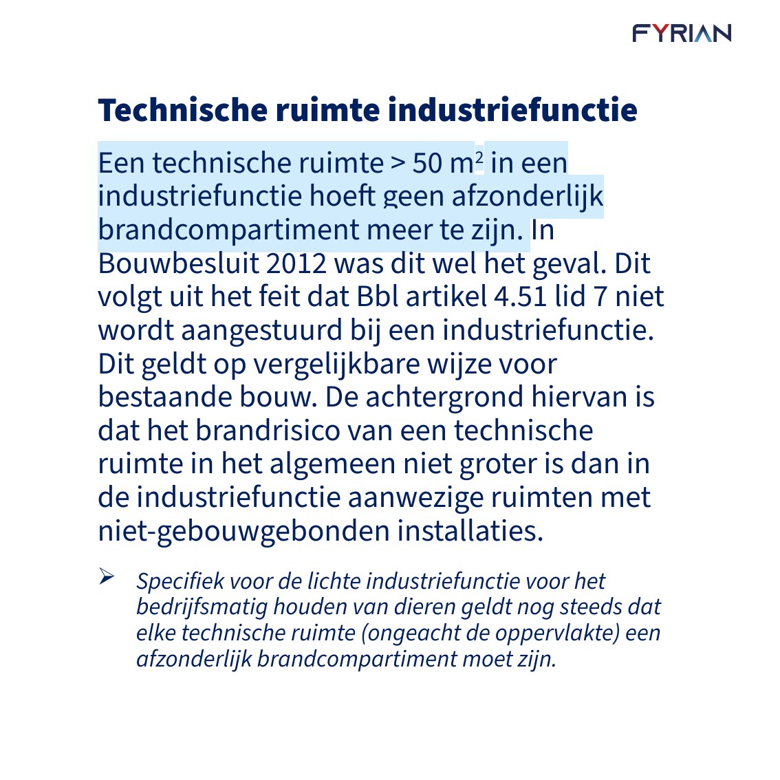 Slide 9: Technische ruimte industriefunctie