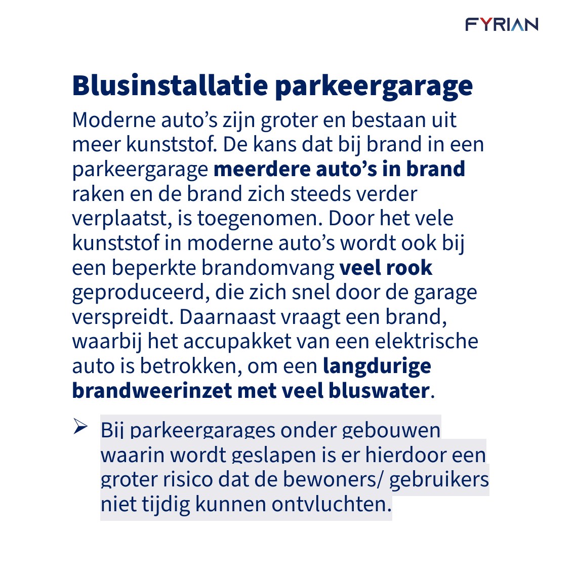 Slide 4: Blusinstallatie parkeergarage