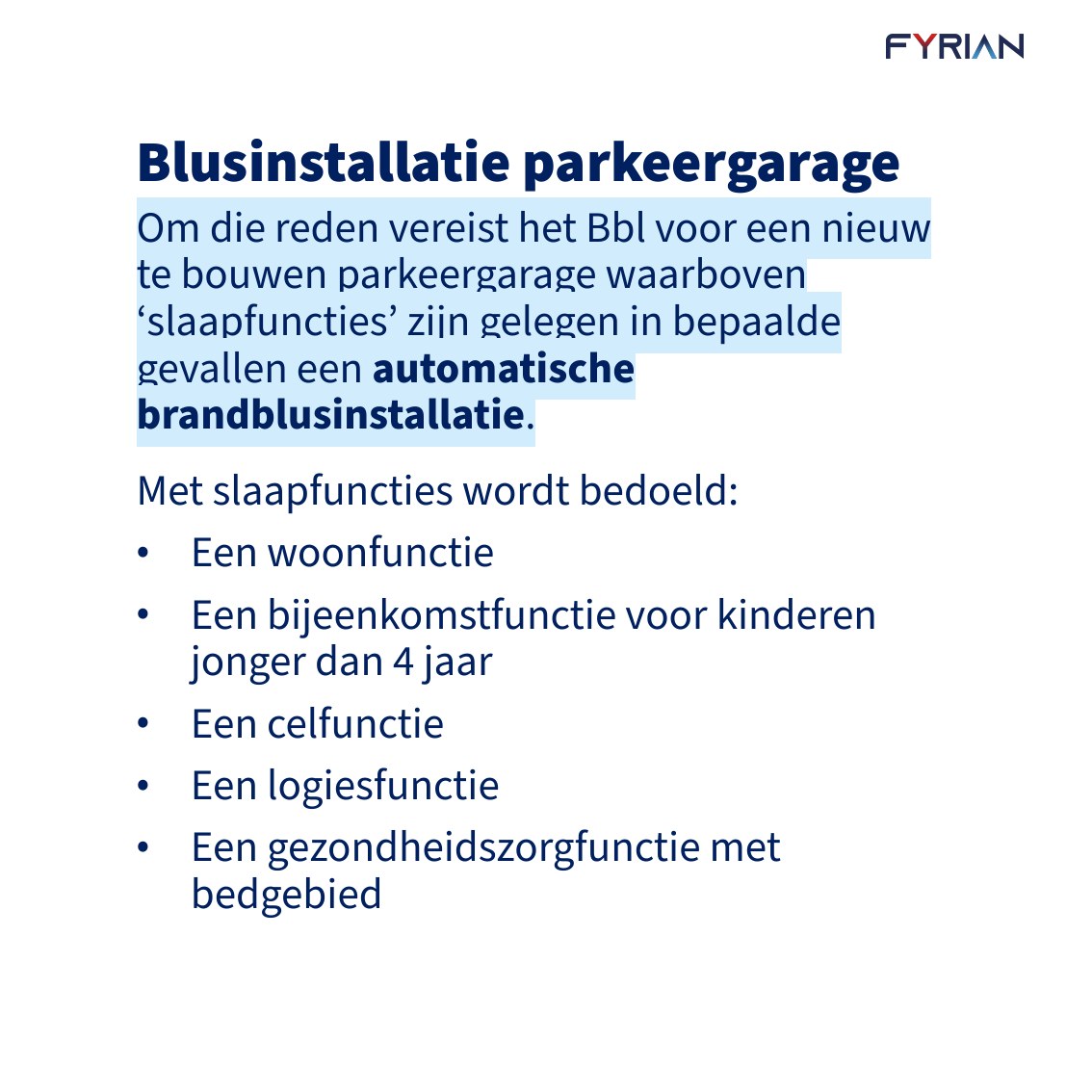 Slide 5: Blusinstallatie parkeergarage