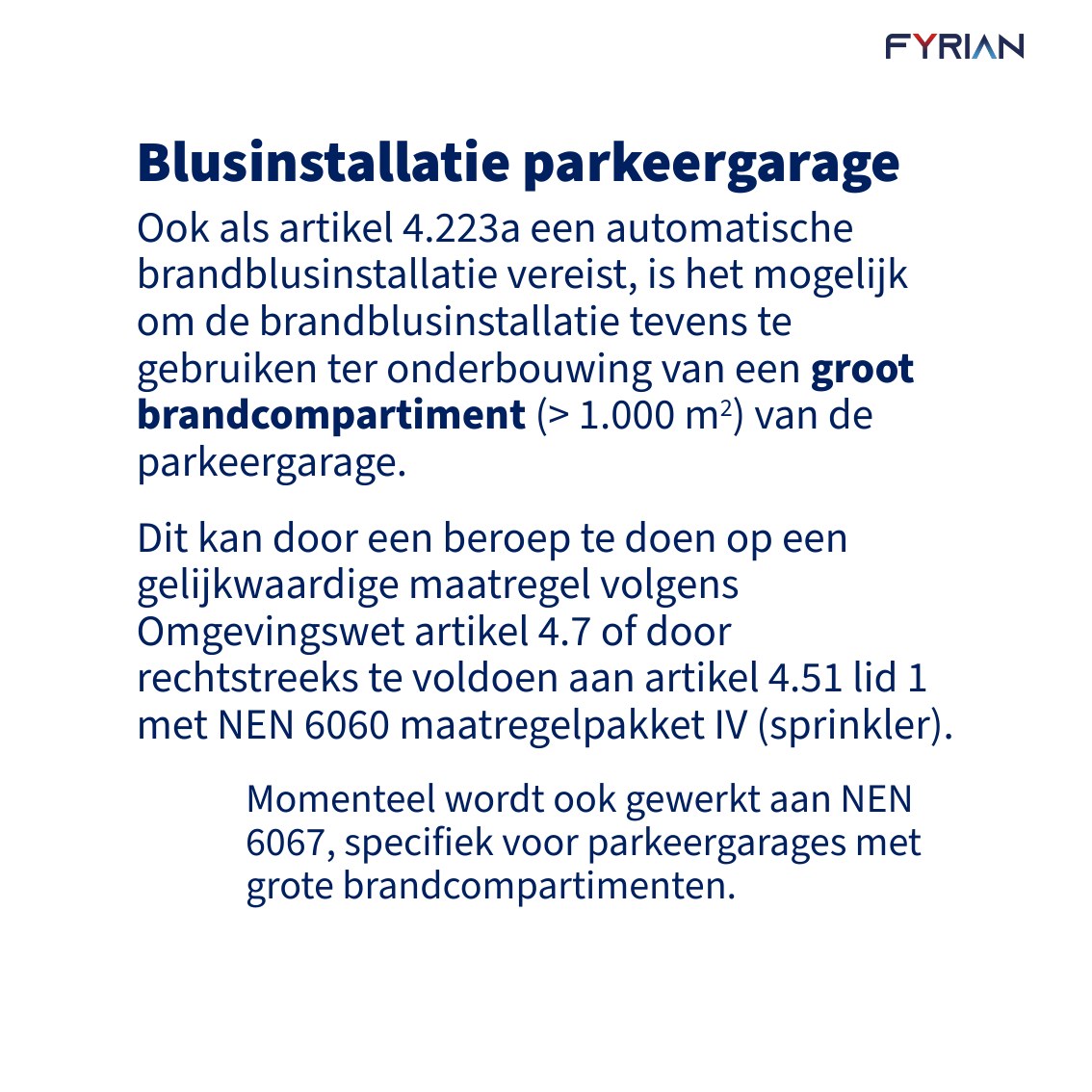 Slide 9: Blusinstallatie parkeergarage